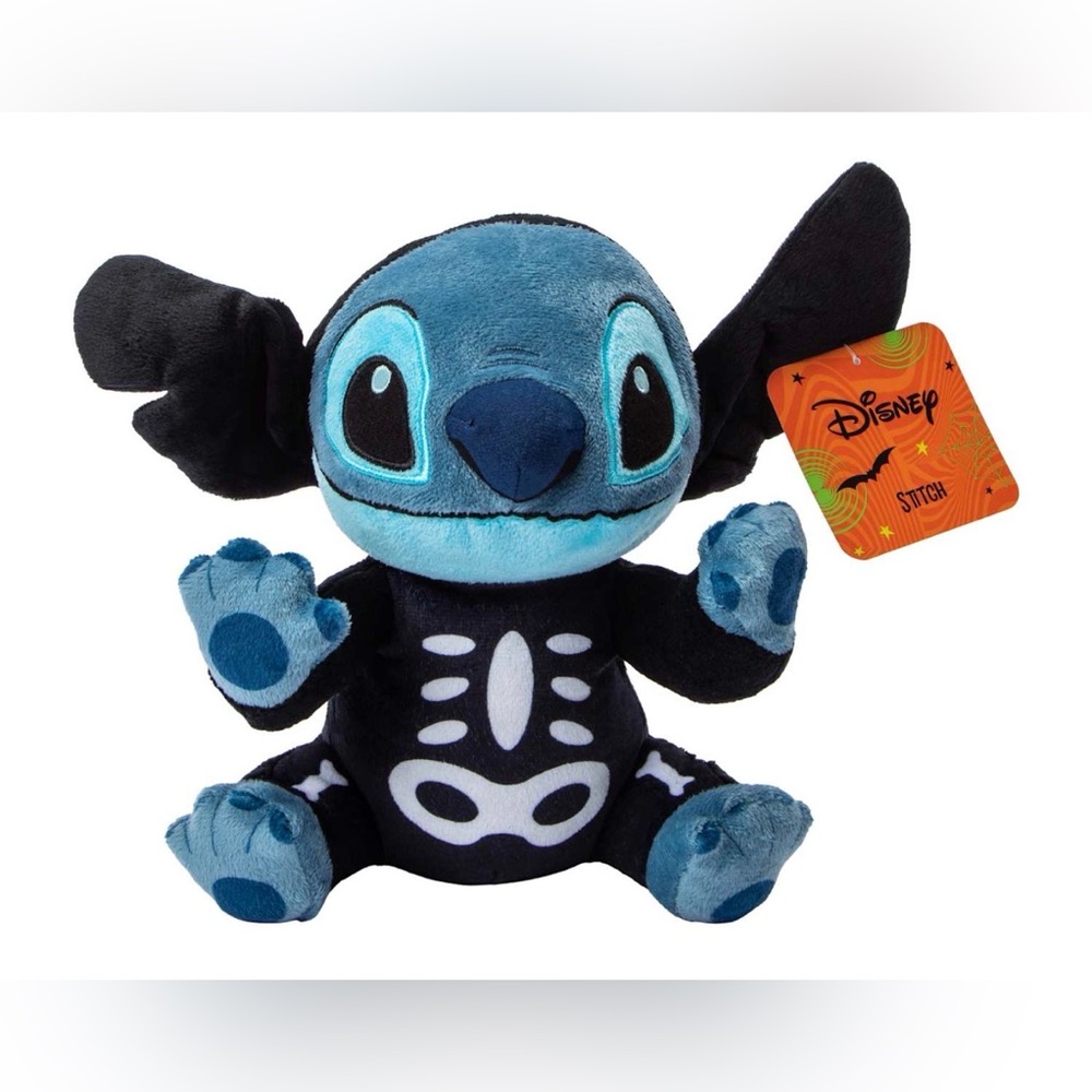 Disney Halloween Stitch Skeleton Stuffie BNWT